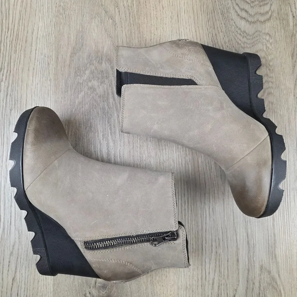 Sorel Joan Uptown Zip Booties Size 8